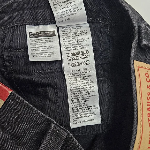 Levi's '94 Baggy Wide Leg Black Jeans 26 - Picture 10 of 12